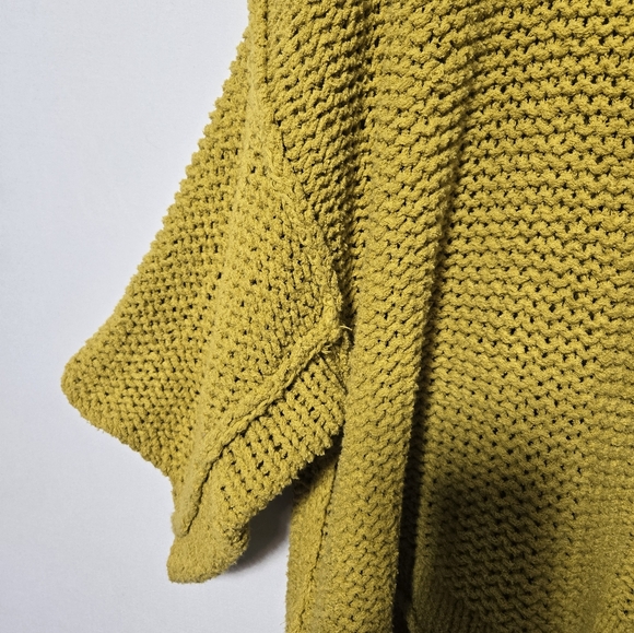 Free People Halo Oversized Knit Sweater Mustard Yellow Medium - Picture 4 of 7